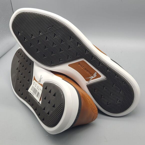 Wolf And Shepherd Shoes Mens Sz 8 Honey Brown Crossover Derby Leather New main image 5
